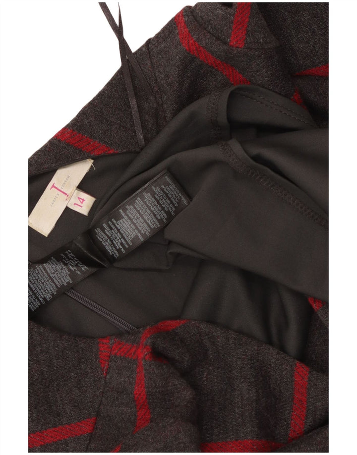 Женское платье-футляр JASPER CONRAN с рукавом 3/4, Великобритания 14, средний серый цвет в клетку