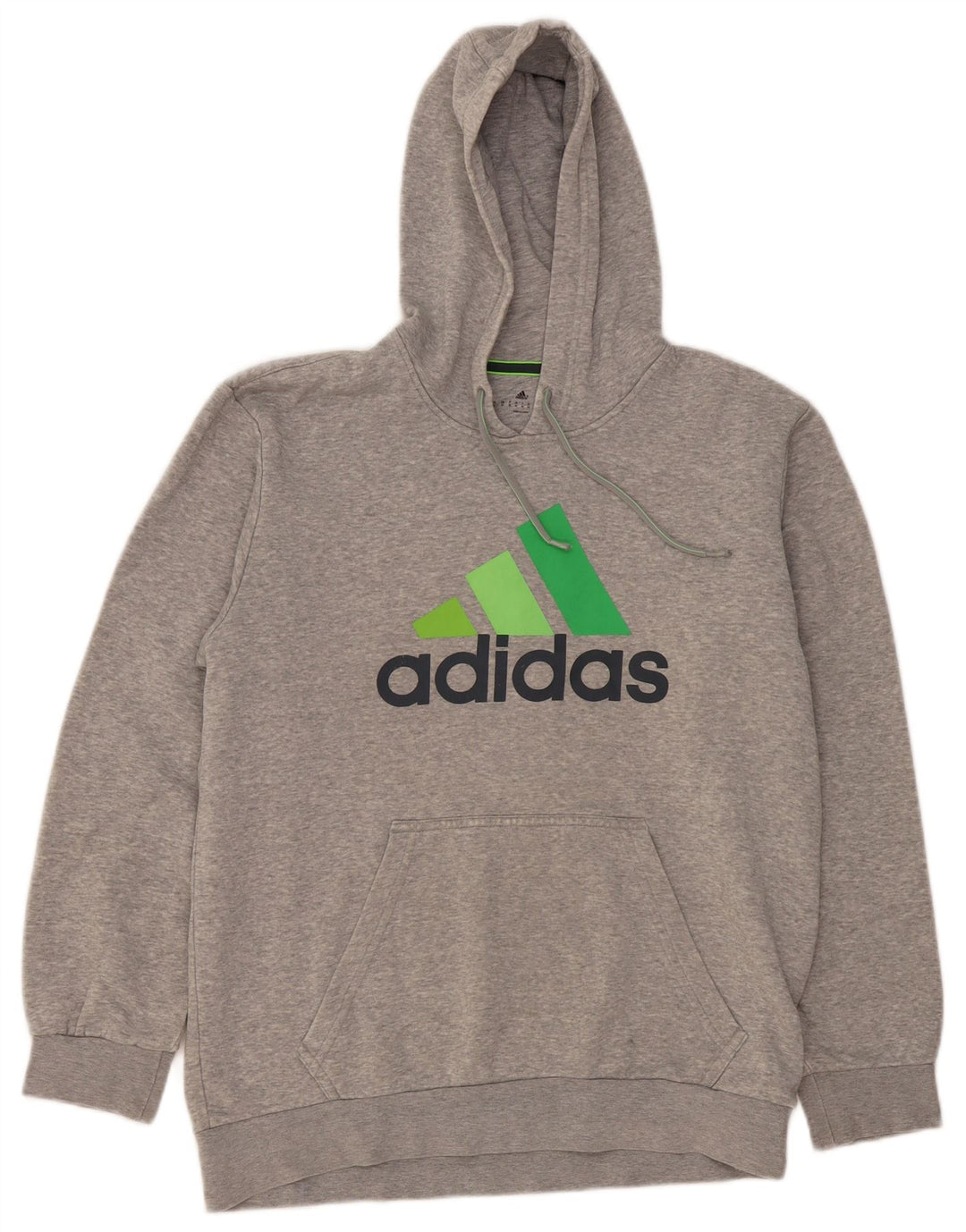 Мужской джемпер с капюшоном Adidas с рисунком, средний серый