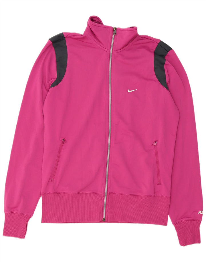 Женский спортивный костюм NIKE, верхняя куртка UK 16, большой розовый полиэстер с цветными блоками