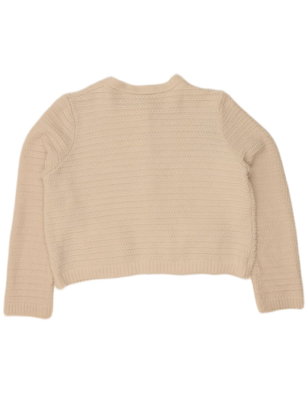 Женский укороченный кардиган Marks & Spencer UK 16, большой Off White