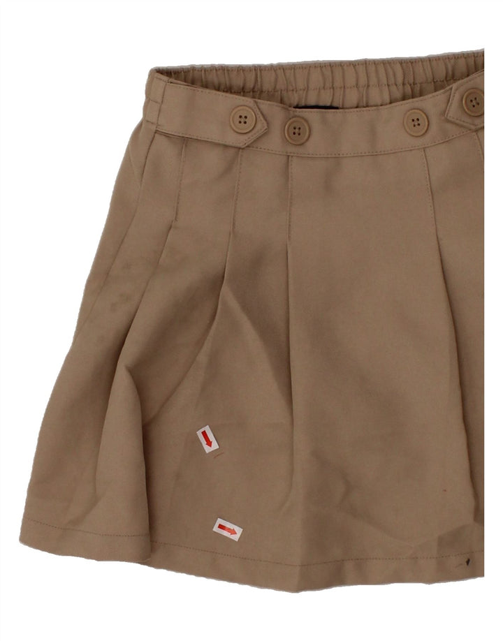 IZOD Girls Pleated Skirt 8-9 Years W24  Beige Polyester Vintage Izod and Second-Hand Izod from Messina Hembry 