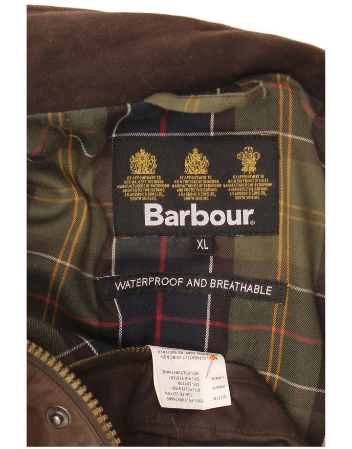 Мужская куртка свободного кроя из вощеного хлопка BARBOUR UK 42 XL, коричневый из полиуретана