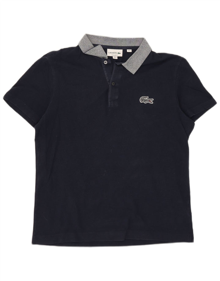 Мужская рубашка-поло стандартного кроя Lacoste, размер 4, средний темно-синий, хлопок