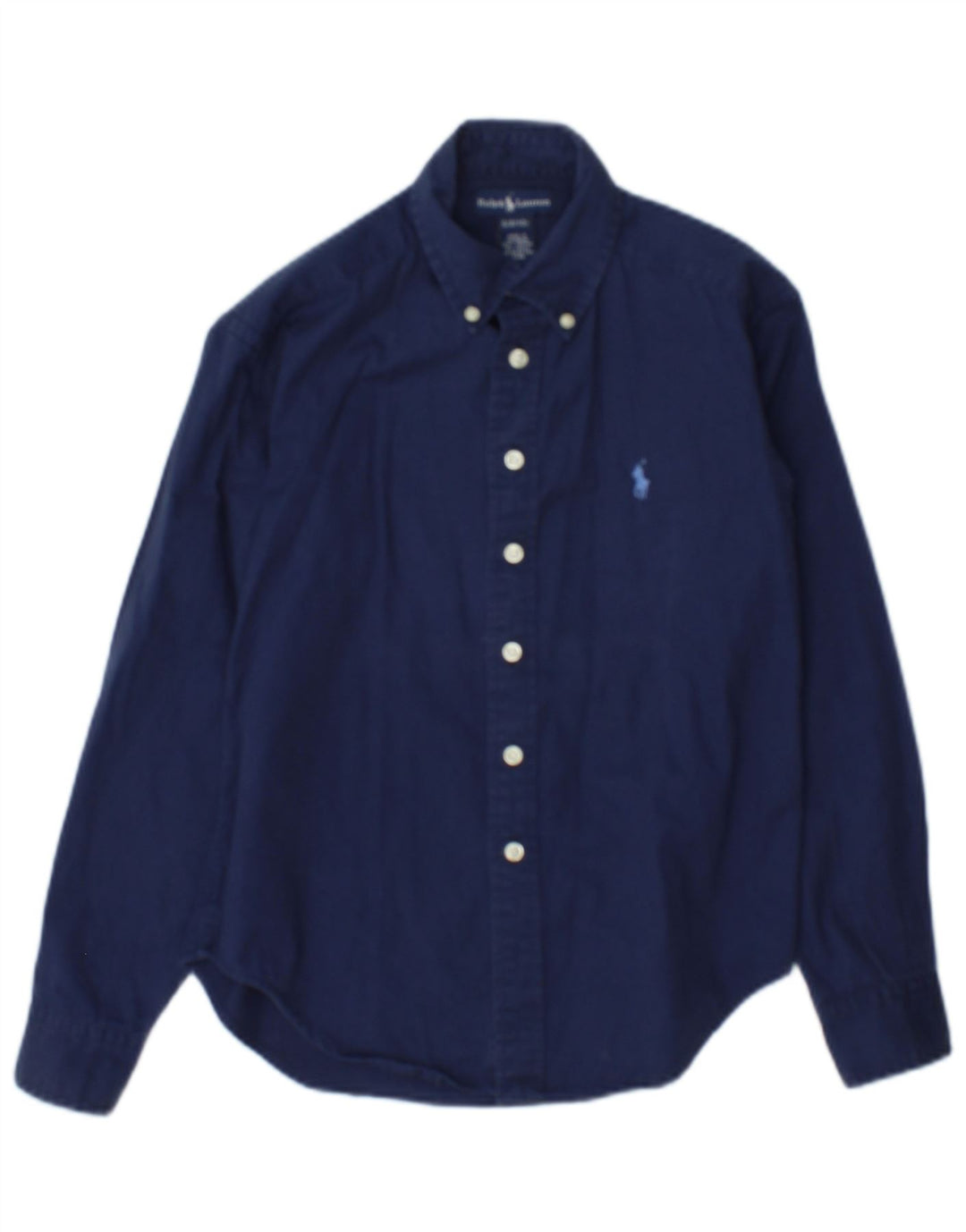 Рубашка Ralph Lauren для мальчиков 8-9 лет, маленькая, темно-синяя, хлопковая