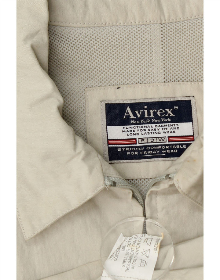 Мужская куртка-бомбер Avirex UK 38, средний бежевый, хлопок