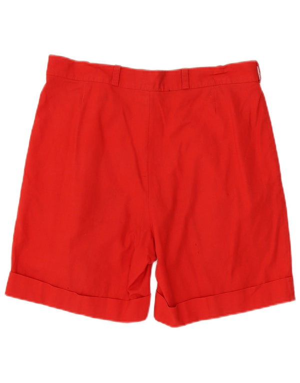 Yves Saint Laurent Womens High Waist Pegged Chino Shorts IT 48 XL W28 Red