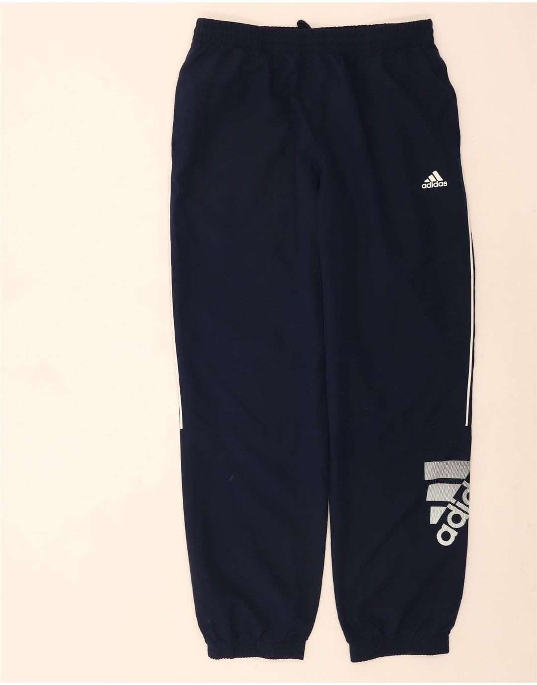 Adidas Мужские спортивные брюки с графическим рисунком Брюки для бега Большой темно-синий полиэстер