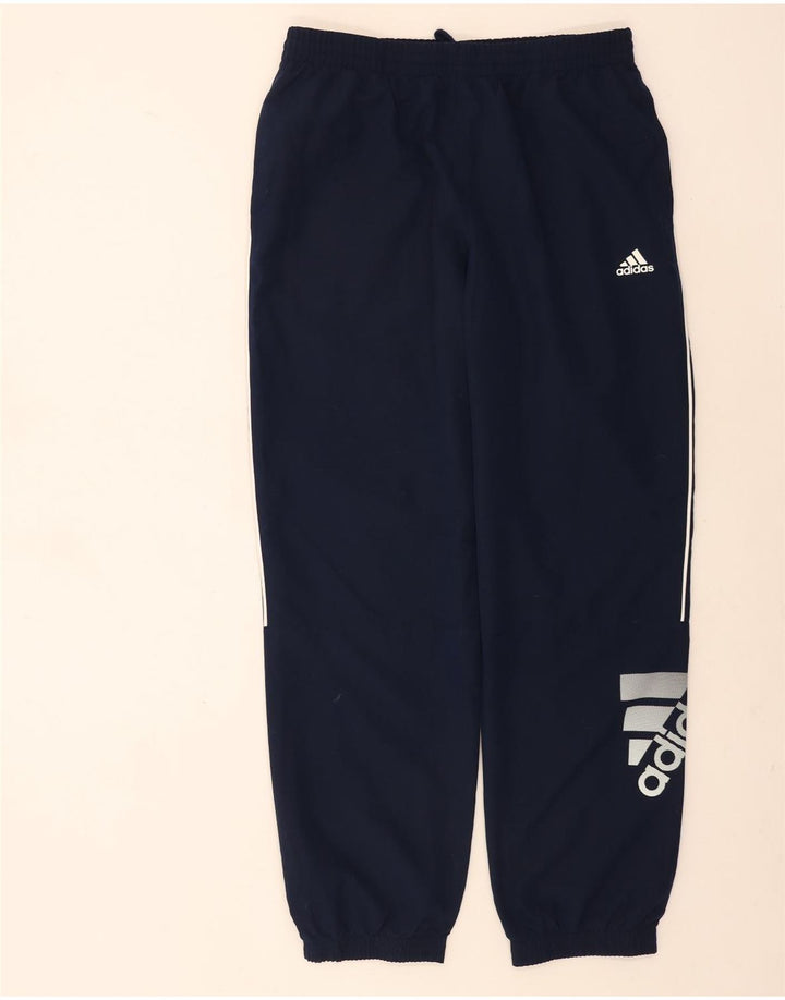Adidas Мужские спортивные брюки с графическим рисунком Брюки для бега Большой темно-синий полиэстер
