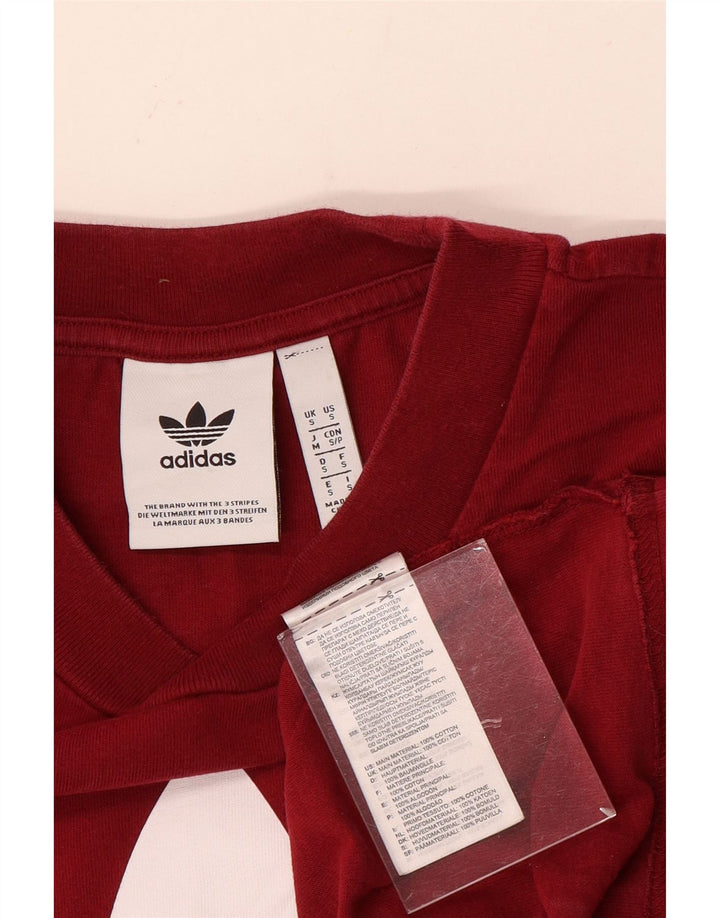 Мужская футболка Adidas с рисунком, маленький красный хлопок