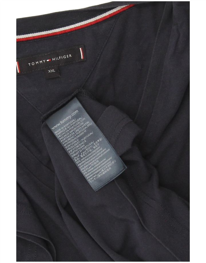 TOMMY HILFIGER Мужская футболка Top 2XL Темно-синий хлопок