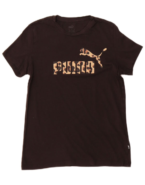 Женская футболка с рисунком PUMA Top UK 12, средний черный хлопок