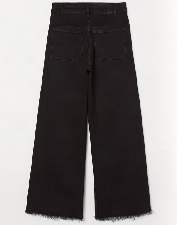 Женские широкие джинсы Zara EU 38, маленькие W28 L28, черный хлопок