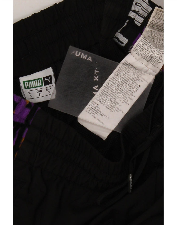 Мужские спортивные брюки с графическим рисунком PUMA, джоггеры, маленькие черные, с цветными блоками