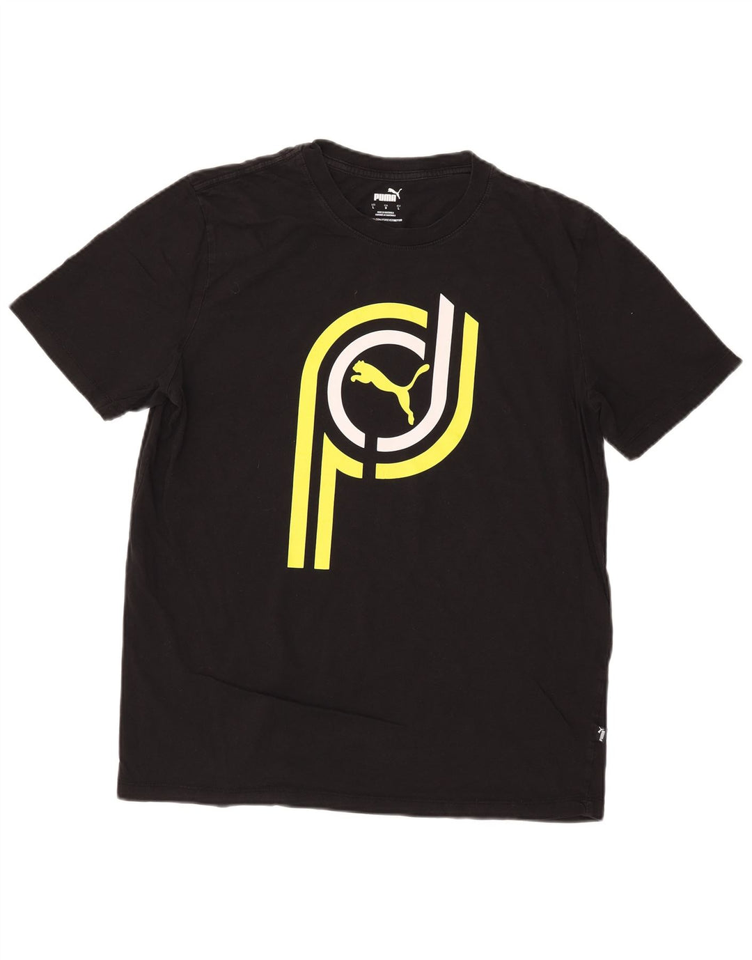 Мужская футболка с рисунком Puma, большая черная