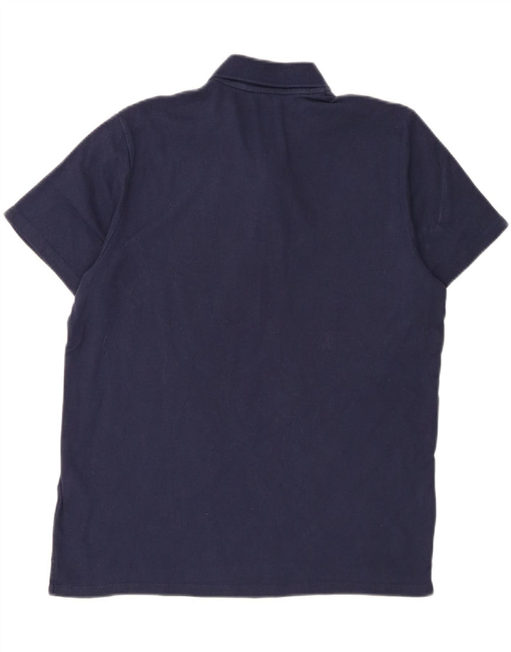 DKNY Mens Polo Shirt Medium Navy Blue Cotton Vintage Dkny and Second-Hand Dkny from Messina Hembry 