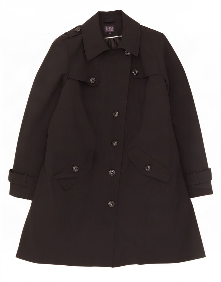 Женский тренч Marks & Spencer UK 20 2XL, черный полиэстер