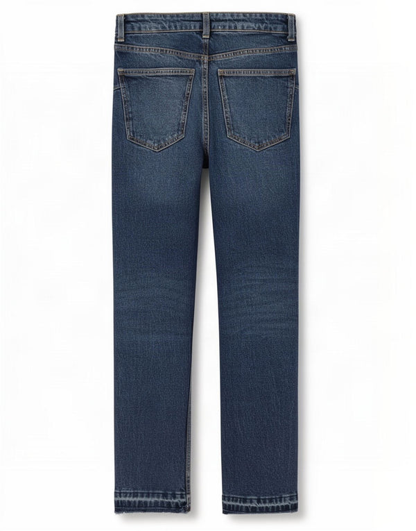 Женские прямые джинсы Zara с высокой талией EU 36 XS W26 L27, синий хлопок