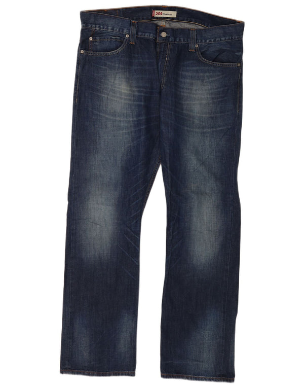 Мужские прямые джинсы Levi's 506 стандартного кроя W38 L32 синие, хлопок