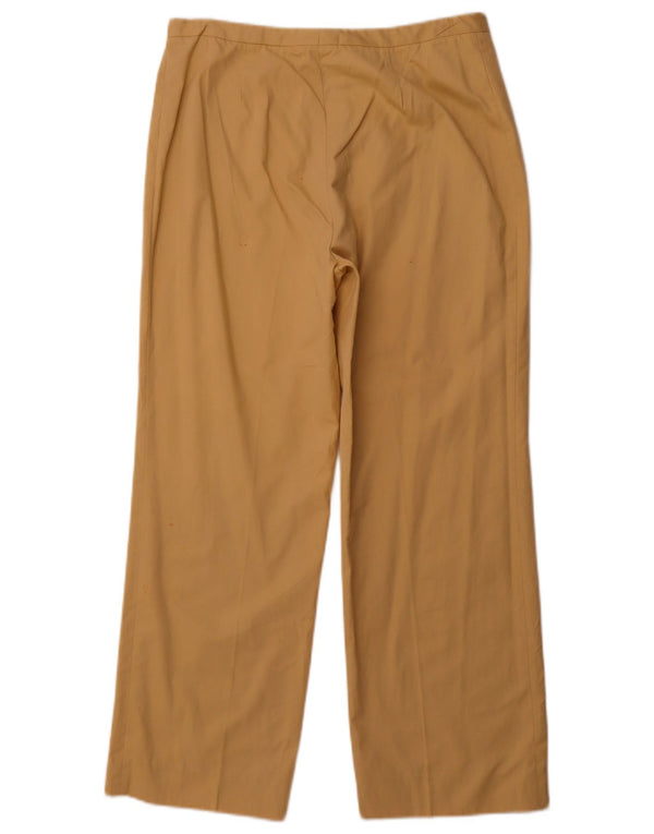 BURBERRY Женские прямые костюмные брюки UK 14, большие W32 L28, бежевые