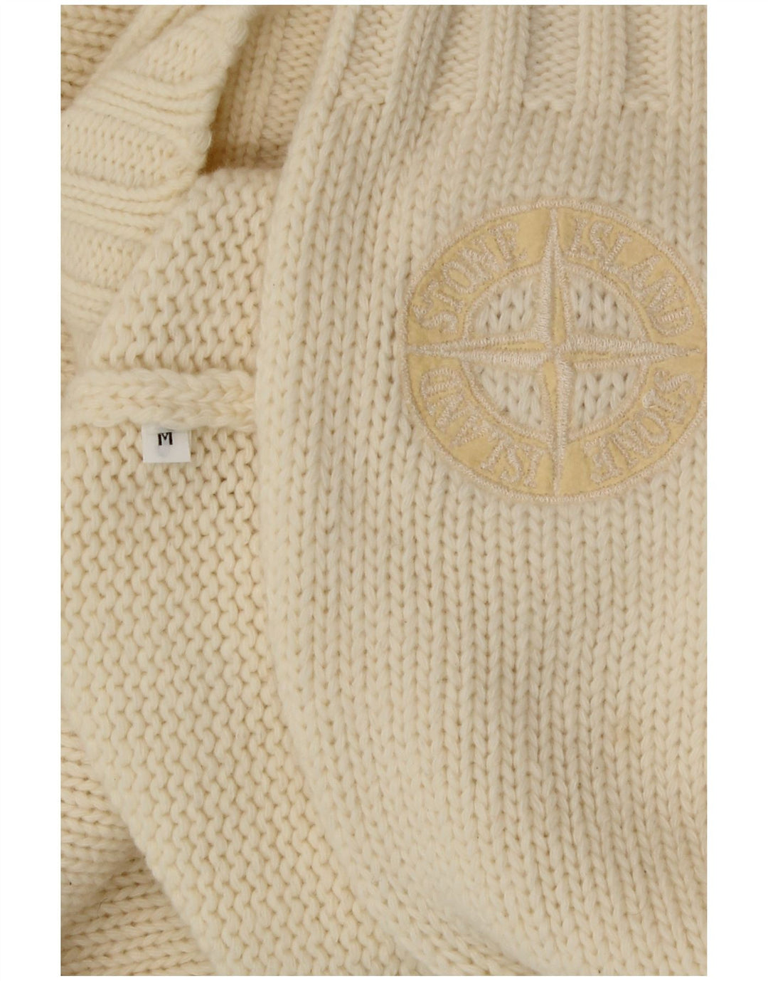 Stone Island Мужской джемпер с v-образным вырезом средний бежевый