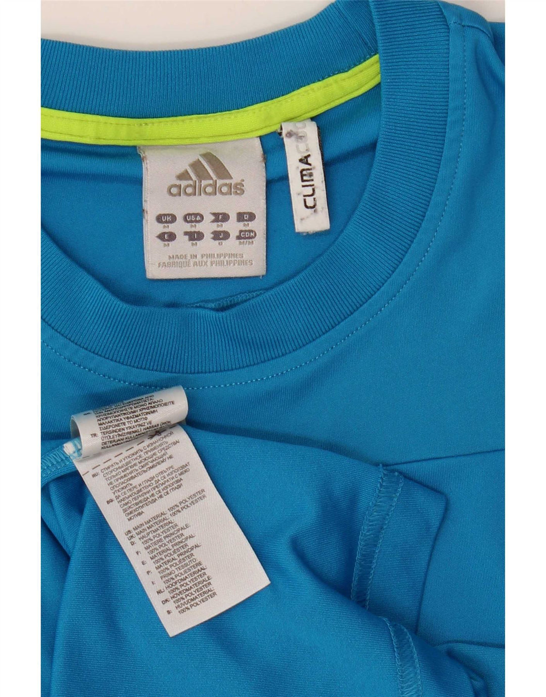 Adidas Мужская футболка Climacool Верх среднего синего цвета из полиэстера