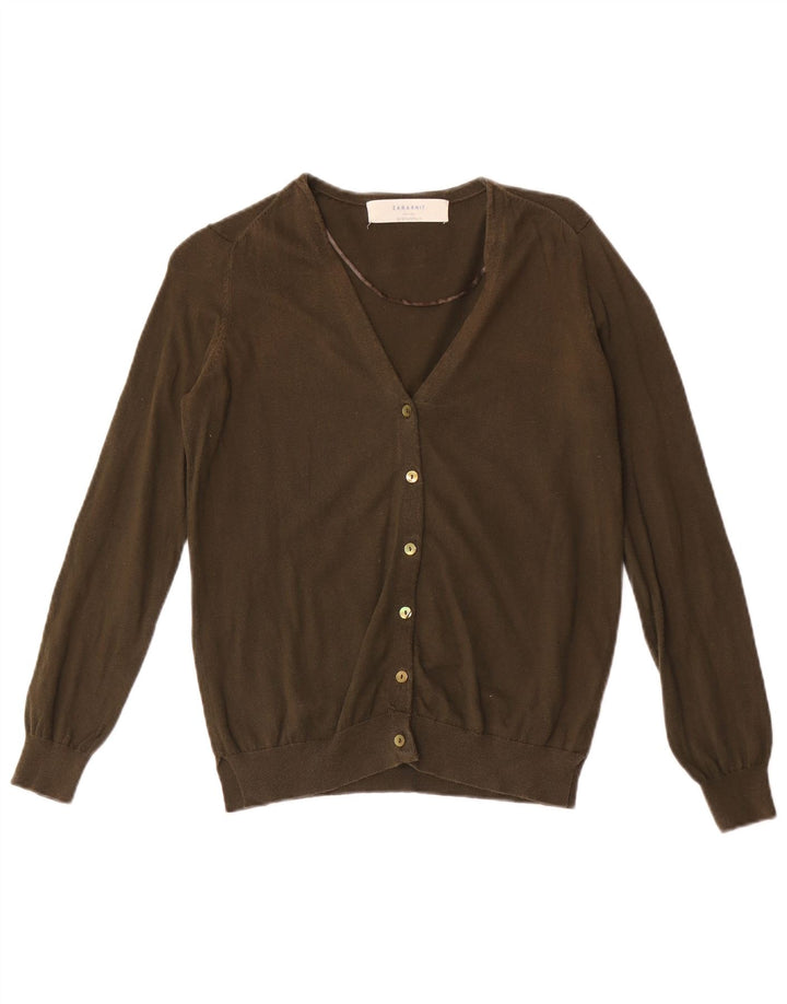 Женский кардиган Zara UK 12, средний хаки