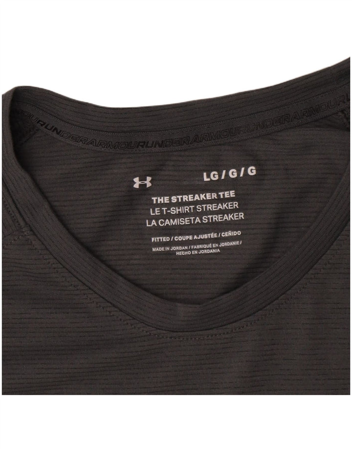 Мужская приталенная футболка Under Armour, большая серая
