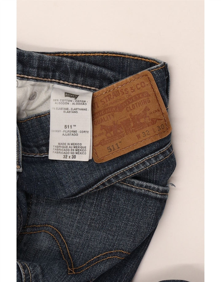 Мужские джинсы Levi's 511 Slim W32 L30 синие, хлопок