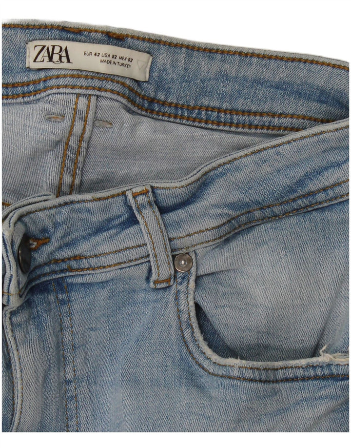 Мужские укороченные джинсы Zara EU 42, большие W32 L25, синие