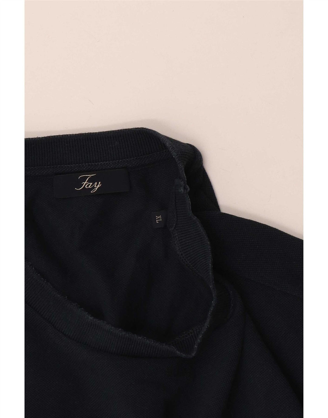 Мужская футболка Fay Top XL Темно-синяя в полоску