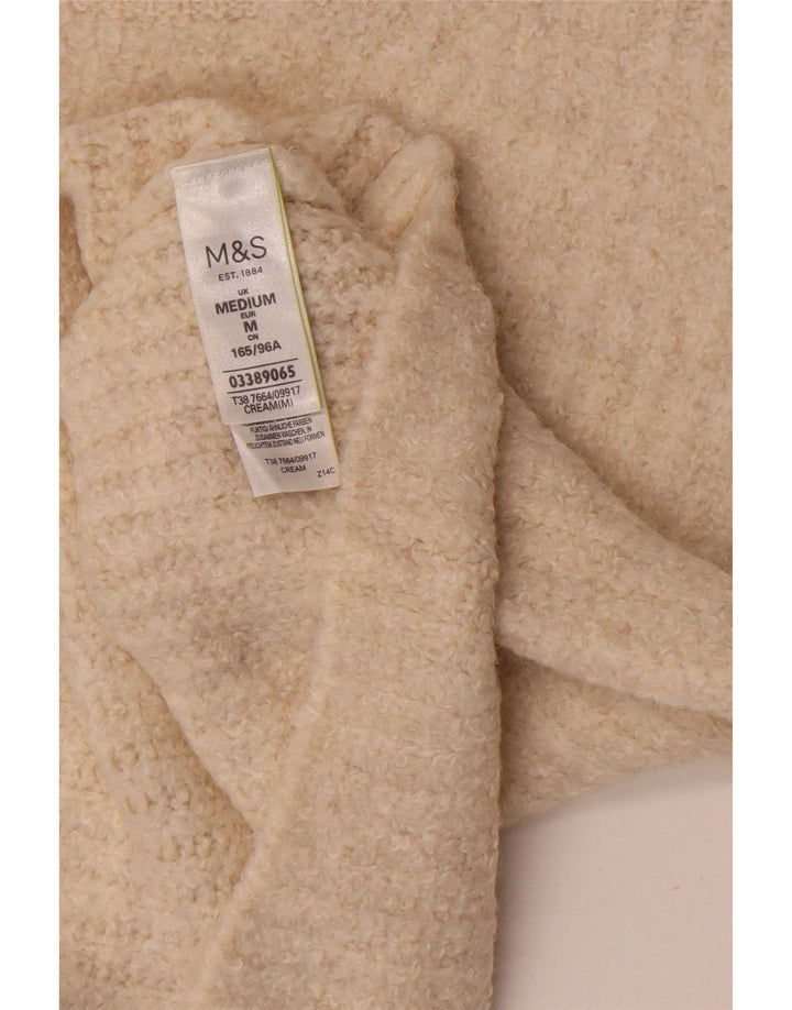 Женский джемпер с круглым вырезом Marks & Spencer UK 14, средний бежевый акрил