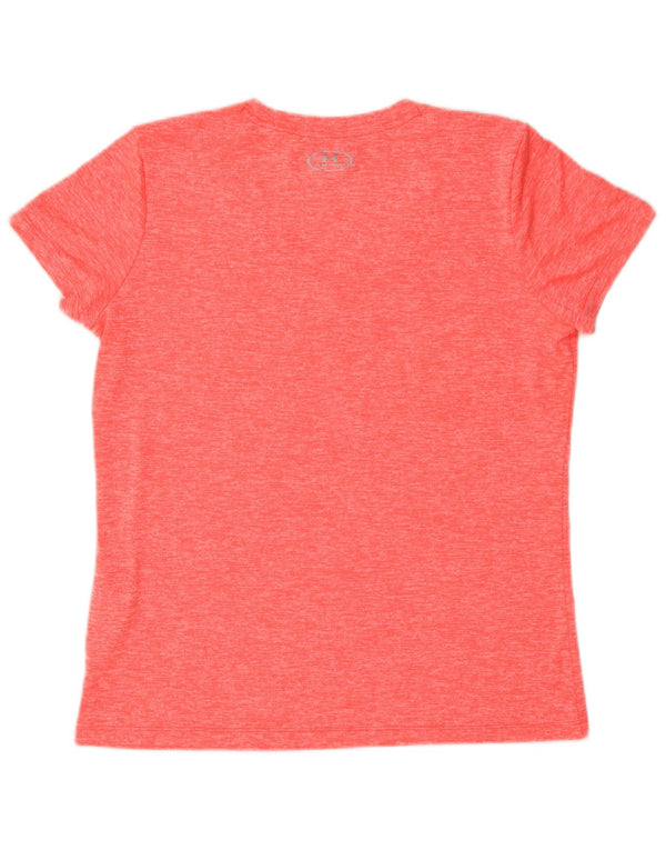 Женская футболка Under Armour Heat Gear Top UK 14, средний розовый в крапинку