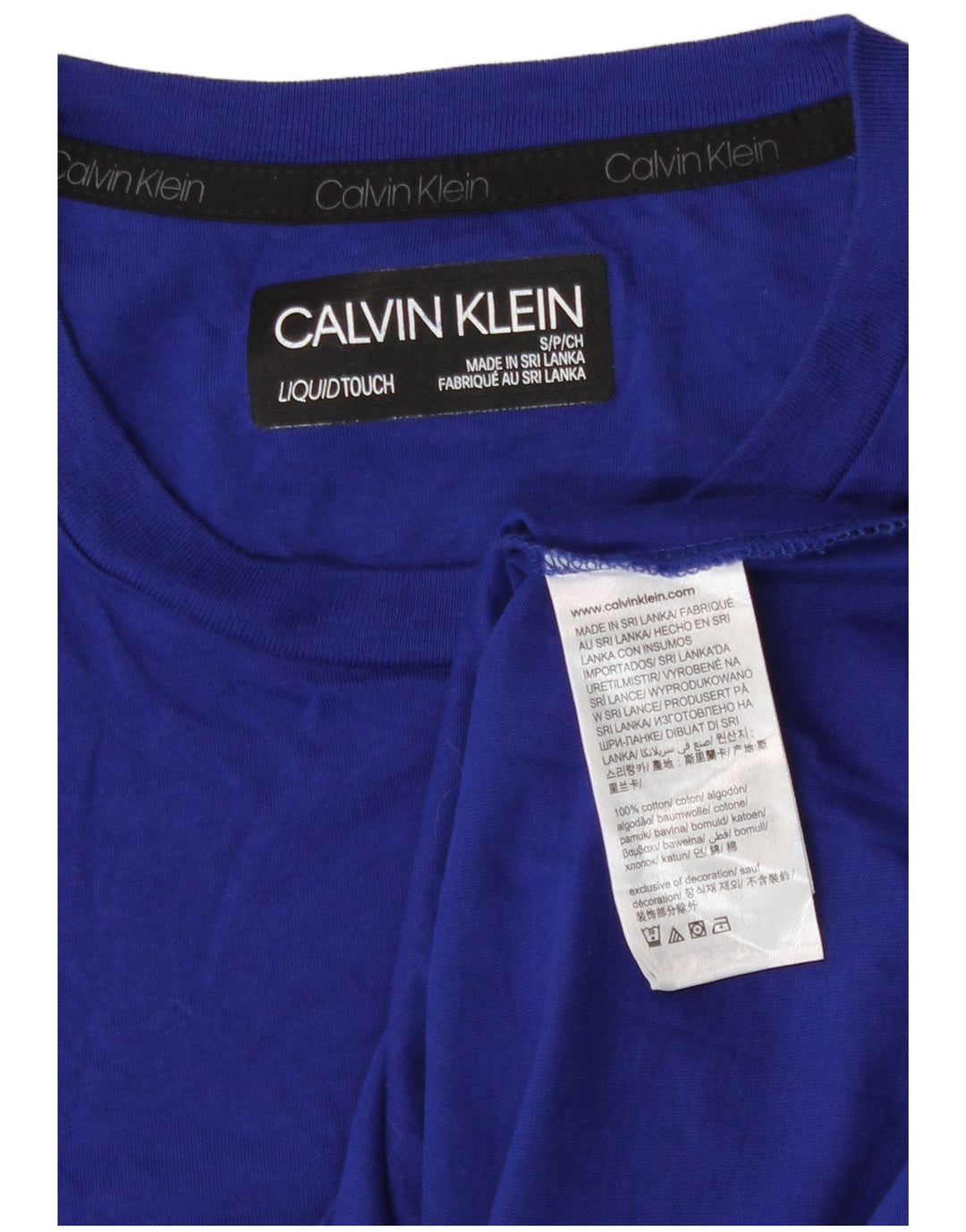 Мужская футболка Calvin Klein, маленький синий хлопок