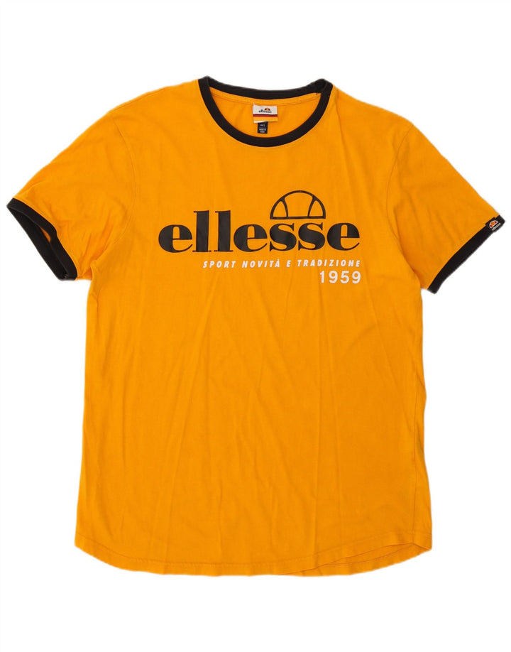 Мужская футболка Ellesse с рисунком, большой оранжевый хлопок