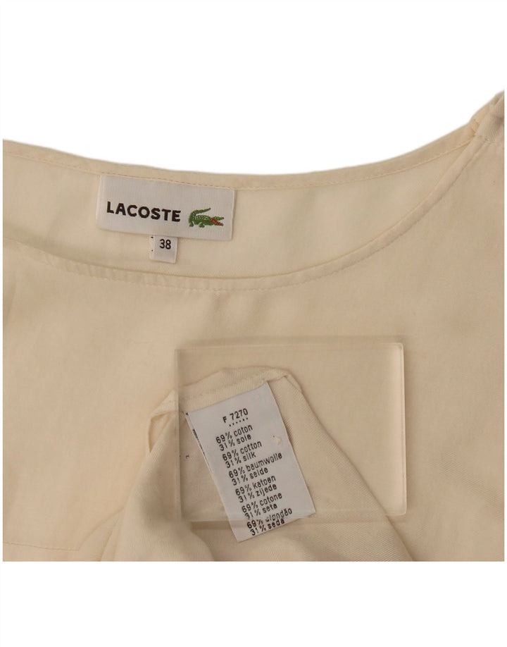 Lacoste Женская блузка с рукавом 3/4, размер 38, средний, белый, хлопок