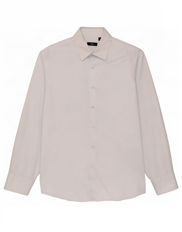 Мужская рубашка Hugo Boss, размер 43, 17 XL, синяя клетка, хлопок