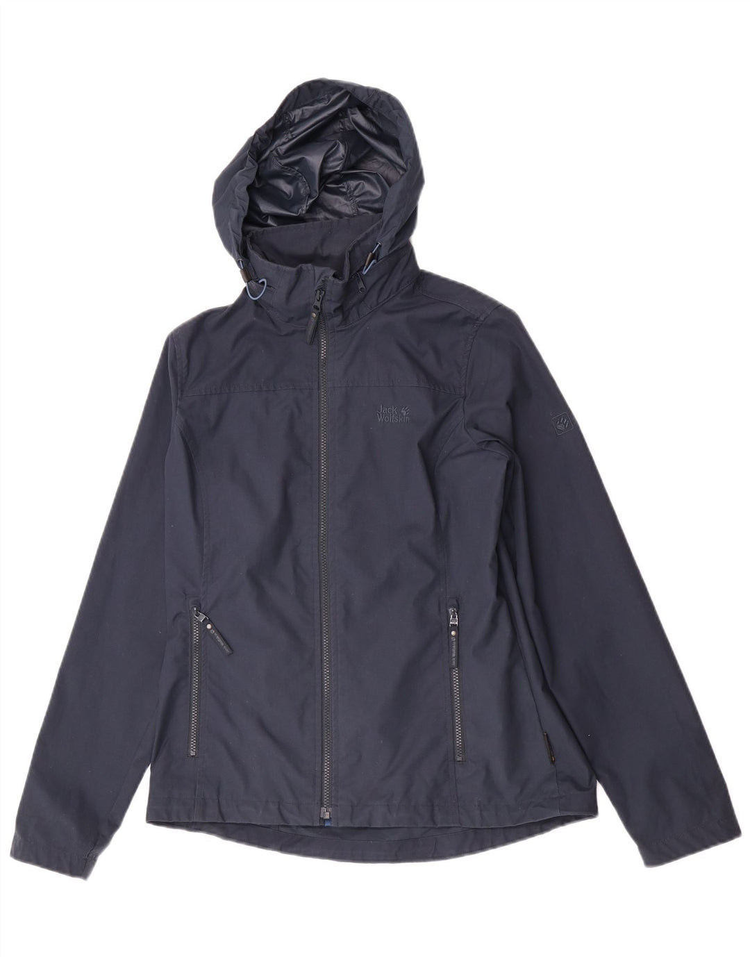 Женская ветровка с капюшоном Jack Wolfskin UK 12, средний темно-синий