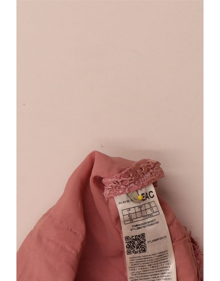 Женское платье-футляр Guess UK 12, полиэстер среднего розового цвета с цветочным принтом