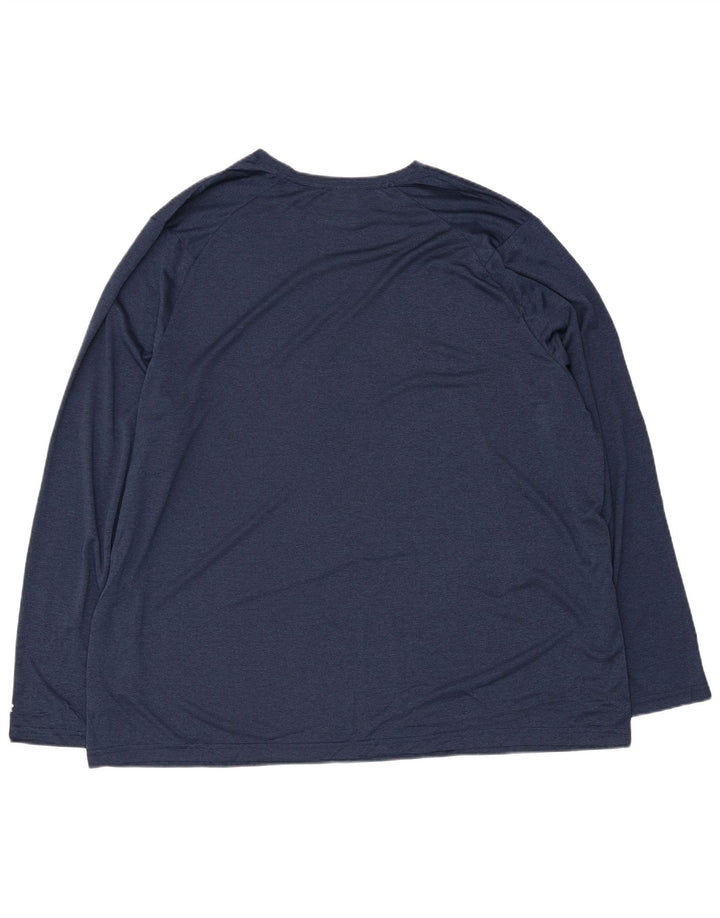 Мужской топ Russell Athletic с длинным рукавом 3XL темно-синий из полиэстера