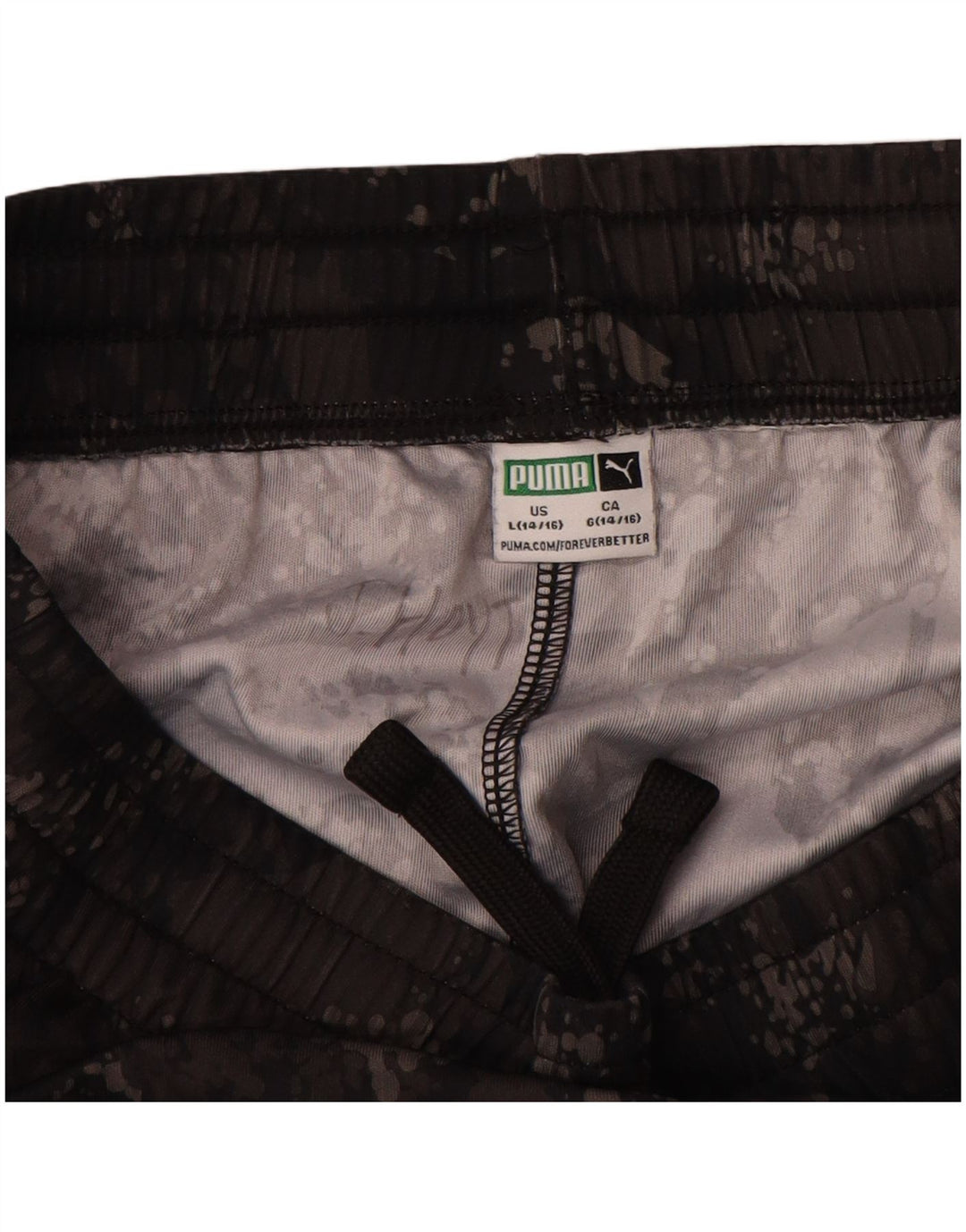 Спортивные шорты Puma для мальчиков 14-15 лет, большие серые камуфляжные