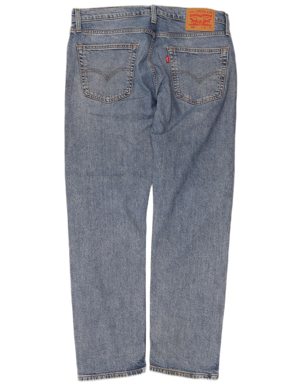 Мужские зауженные джинсы Levi's 502 W33 L32 синие, хлопок