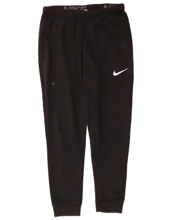 Мужские спортивные брюки Nike Dri Fit для бега, средние черные хлопковые брюки