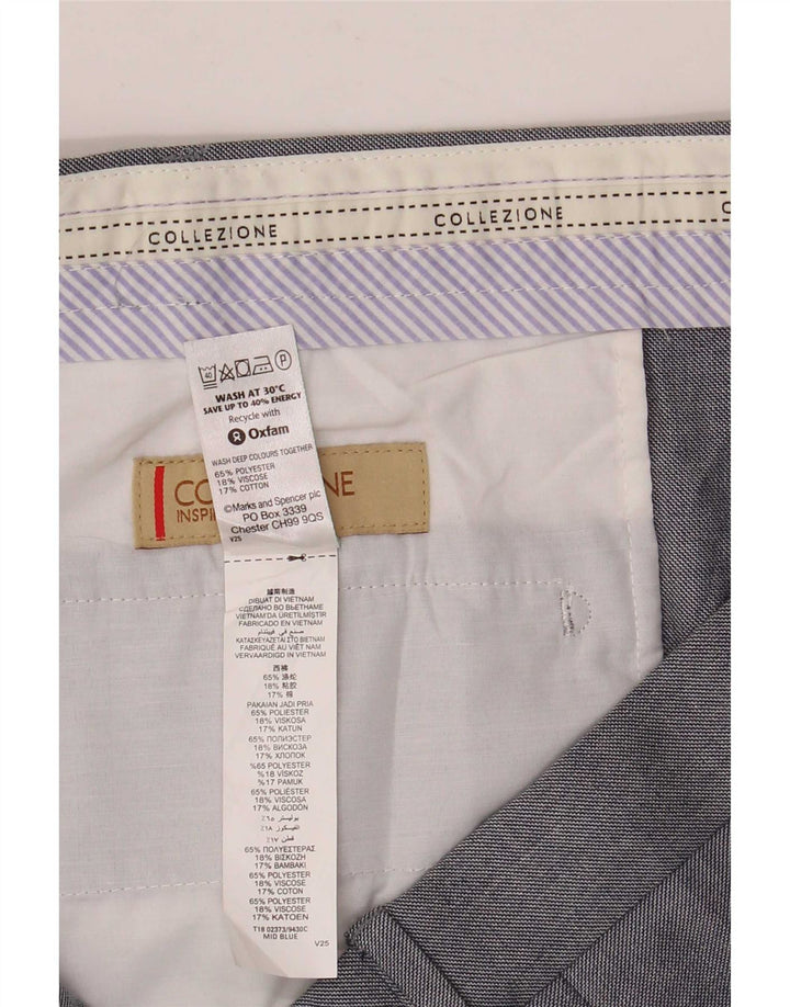 Мужские прямые брюки-чиносы Marks & Spencer W44 L29 серые из полиэстера