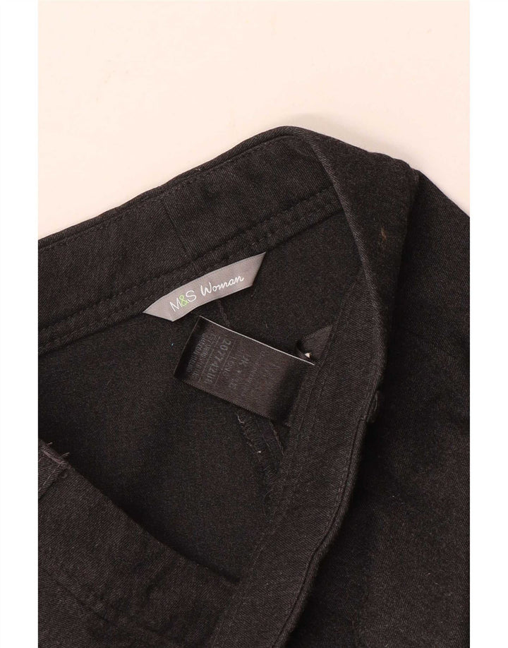 Женские прямые брюки Marks & Spencer UK 16, большие W36 L31, серый полиэстер