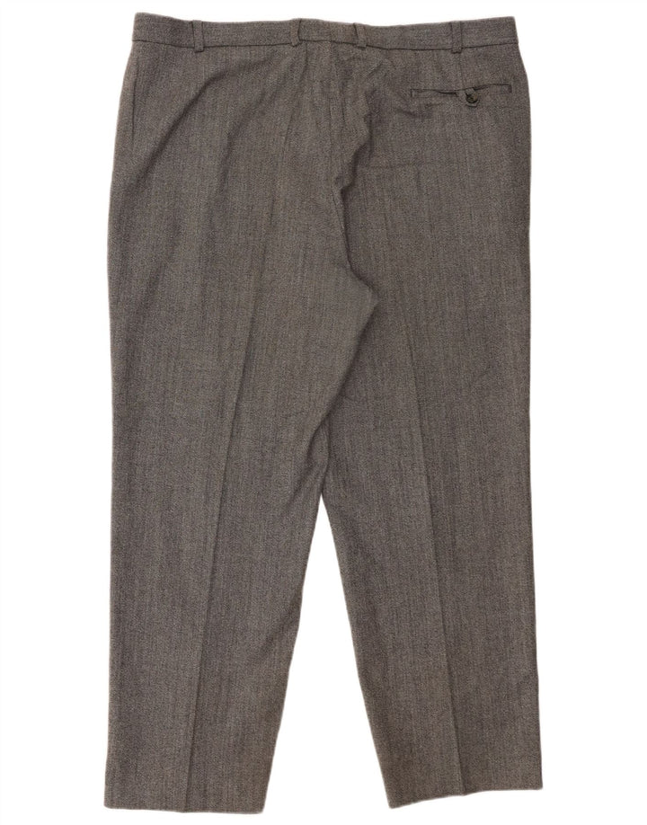 Мужские прямые костюмные брюки Marks & Spencer St. Michael W40 L29 серые шерстяные