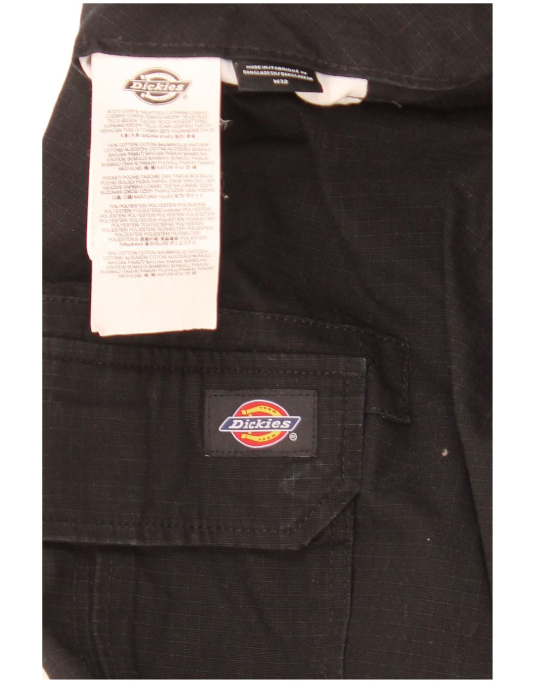 Мужские брюки-карго Dickies W32 L30, черные, полиэстер