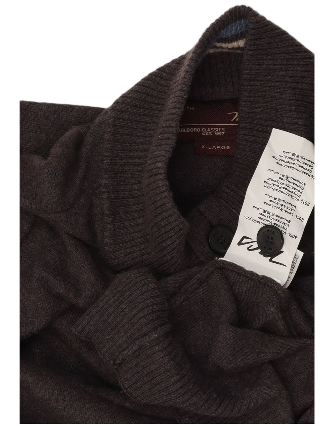 Женский джемпер MARLBORO CLASSICS на пуговицах, Великобритания, 18 XL, серый вискоза