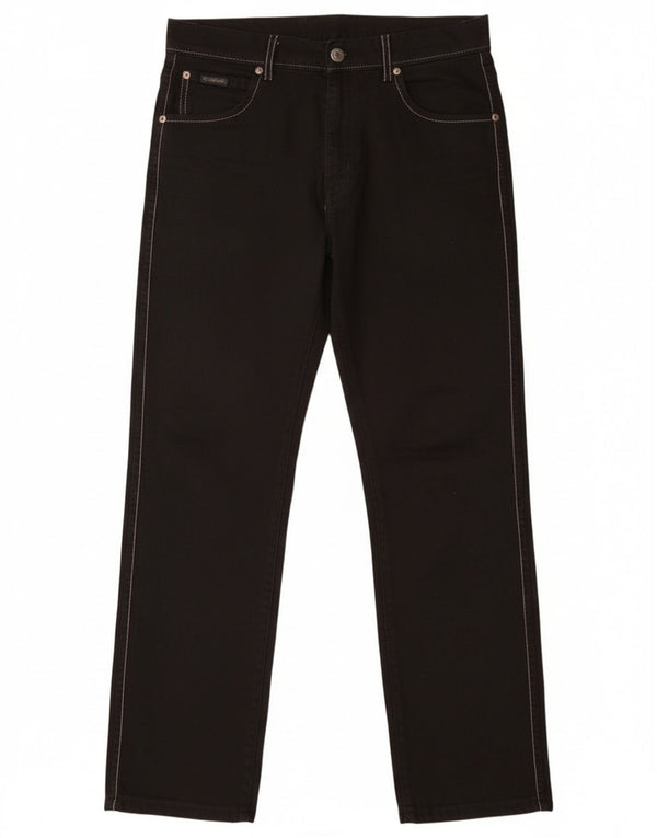 Мужские прямые повседневные брюки Wrangler Texas Stretch W30 L30, черный хлопок