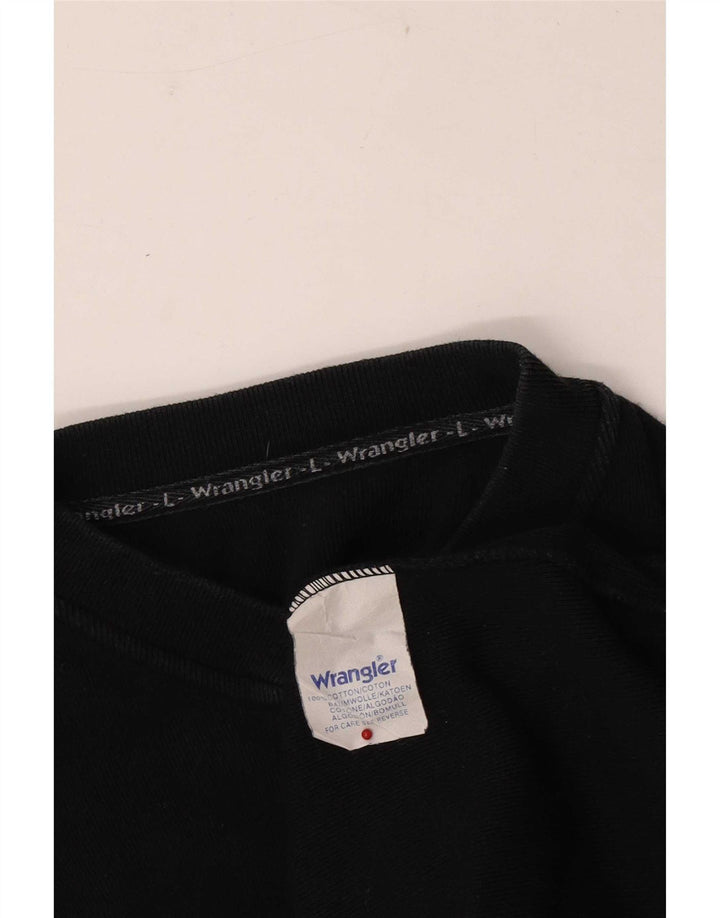 Мужской топ Wrangler с длинным рукавом, большой черный хлопок