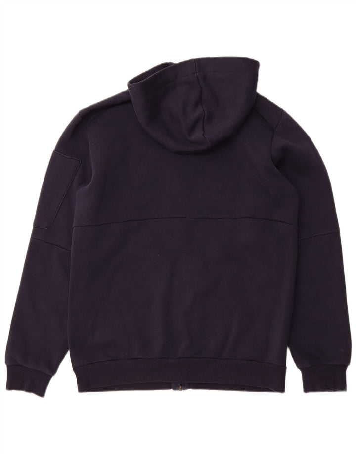 ADIDAS Мужской свитер с капюшоном на молнии, маленький темно-синий, хлопок